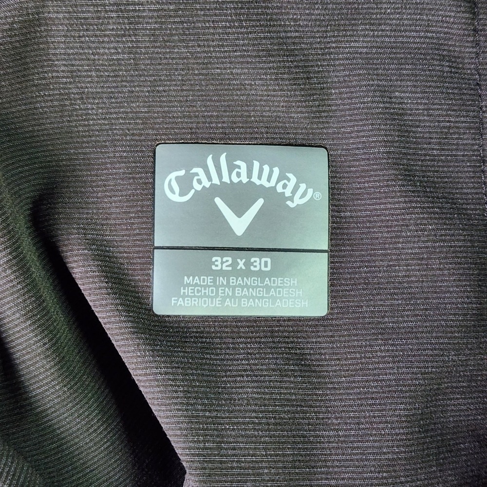 Callaway Golf Pants Mens 32x30 Grey/Brown Micro Rib Performance Stretch EUC - Picture 6 of 10